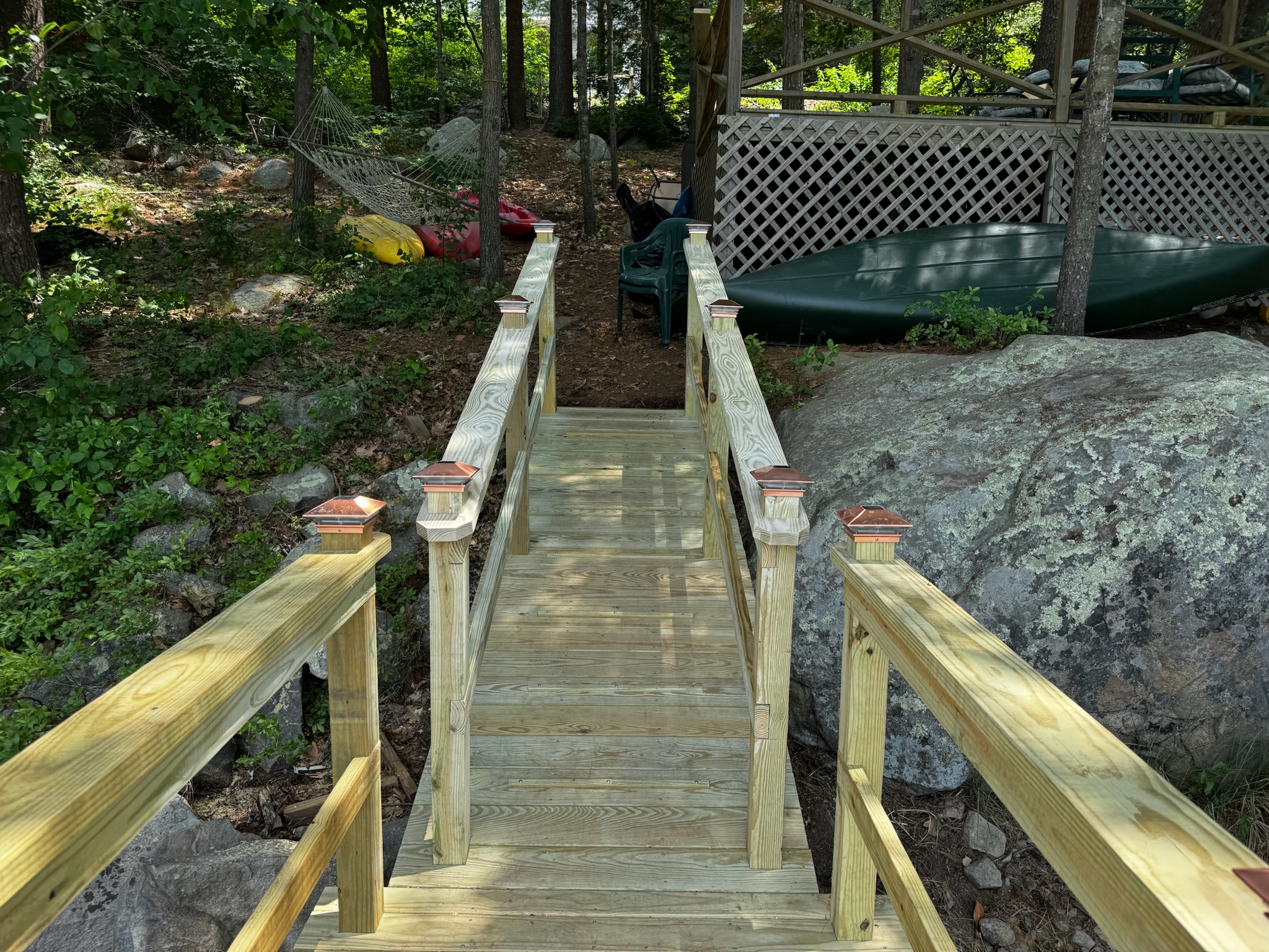 Ramsiey Marine Wood Pier with Copper Caps