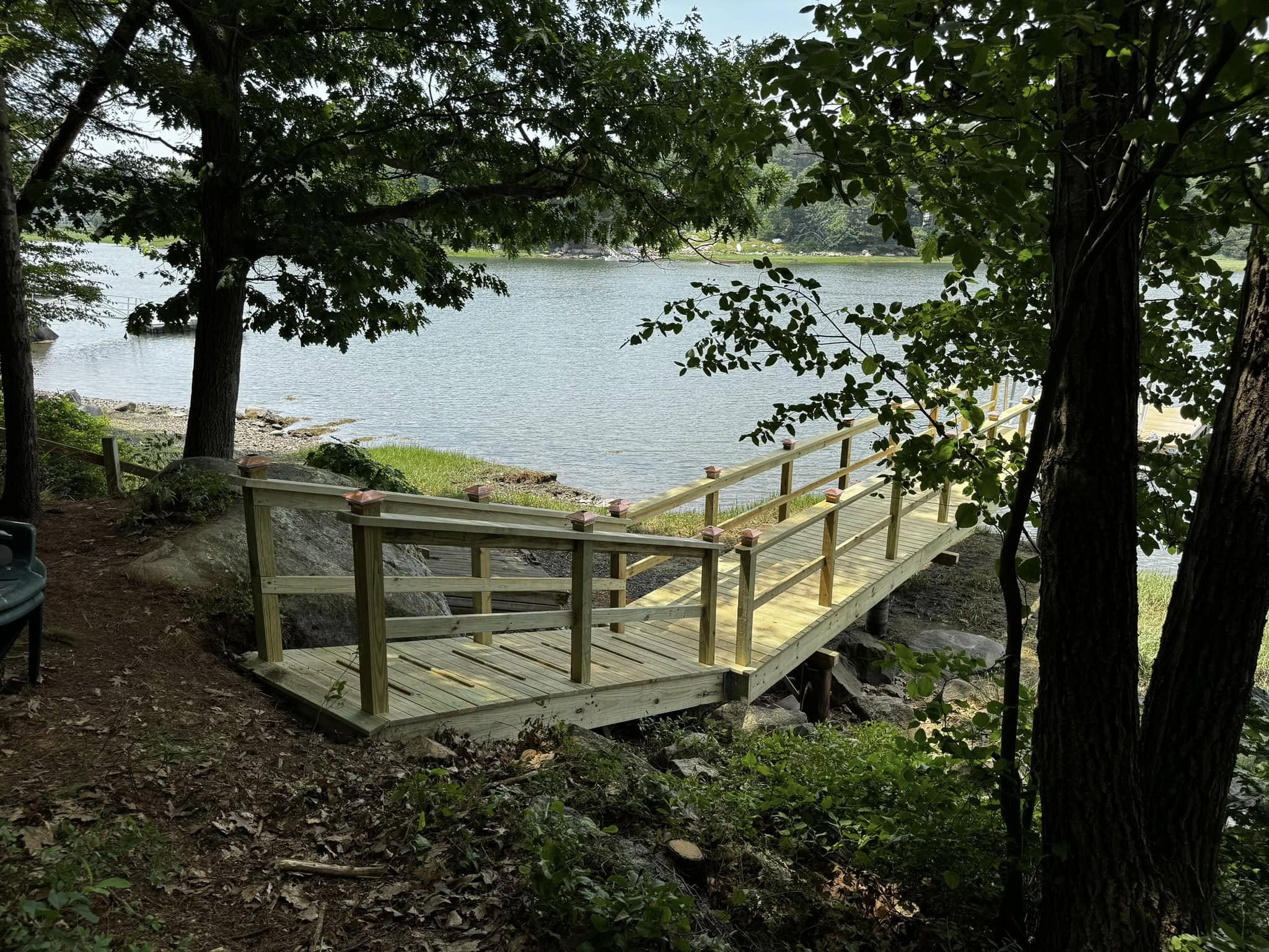 Ramsiey Marine Wood Pier with Copper Caps