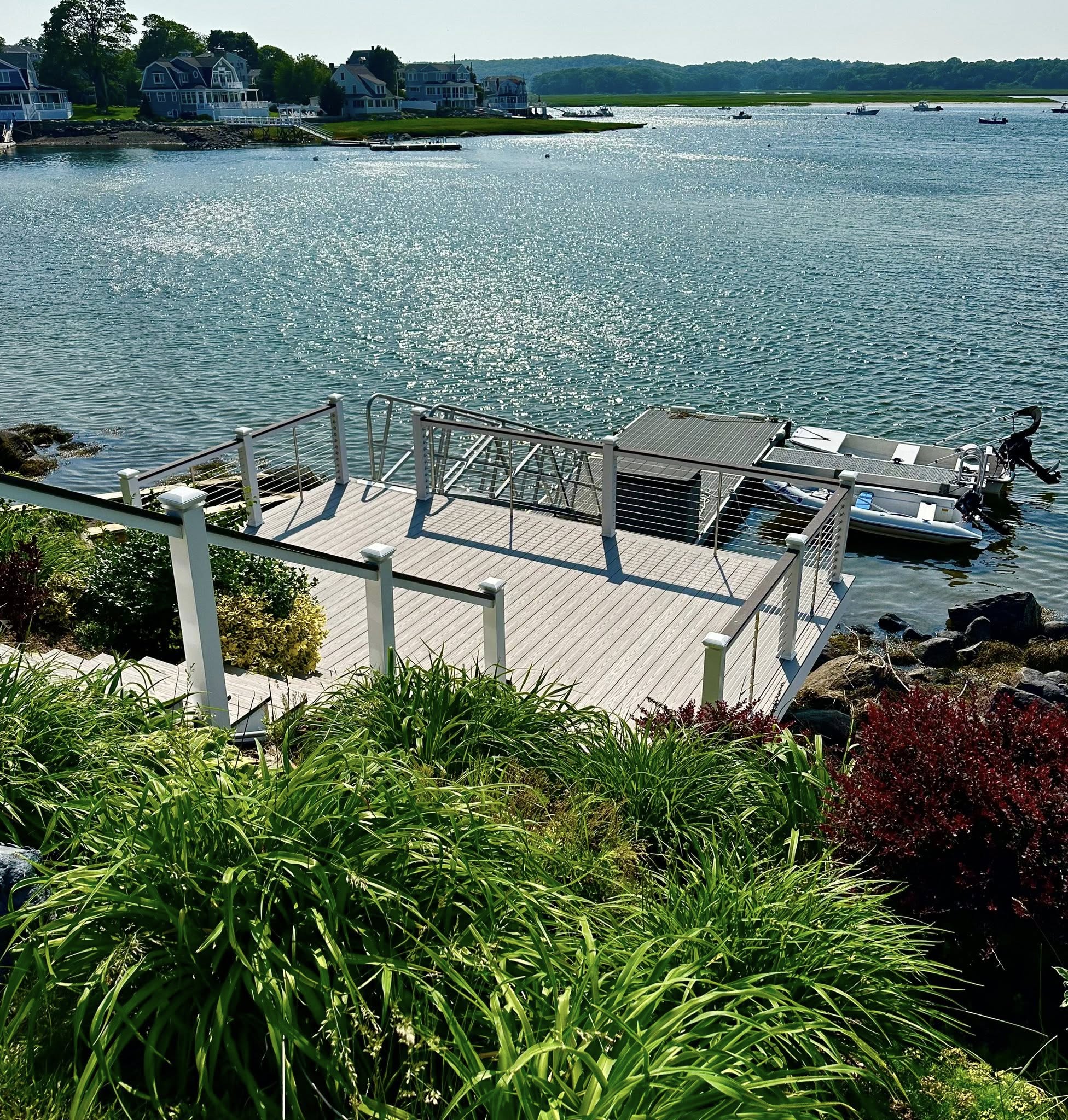 Ramsey Marine Built Custom Dock with Lights